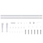 vidaXL Kit mini puerta corredera armario acero carbono blanco 152 cm vidaXL Kit mini puerta corredera armario acero carbono blanco 152 cm