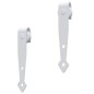 vidaXL Kit mini puerta corredera armario acero carbono blanco 152 cm vidaXL Kit mini puerta corredera armario acero carbono blanco 152 cm