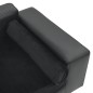 vidaXL Sofá para perros felpa y cuero sintético gris oscuro 81x43x31cm vidaXL Sofá para perros felpa y cuero sintético gris oscuro 81x43x31cm