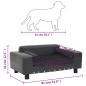 vidaXL Sofá para perros felpa y cuero sintético gris oscuro 81x43x31cm vidaXL Sofá para perros felpa y cuero sintético gris oscuro 81x43x31cm