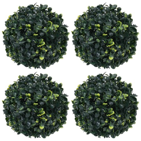 vidaXL Bolas de boj artificial 4 unidades 12 cm