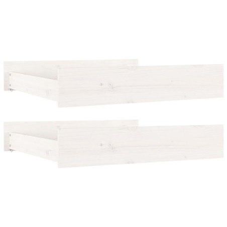 vidaXL Cajones de cama 2 unidades madera maciza de pino blanco