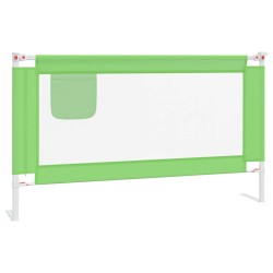 vidaXL Barandilla de seguridad cama de niño verde tela 140x25 cm
