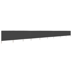 vidaXL Paravientos de 9 paneles tela gris antracita 1200x120 cm