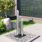 vidaXL Fuente de jardín de acero inoxidable plateado 48x34x88 cm vidaXL Fuente de jardín de acero inoxidable plateado 48x34x88 cm
