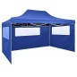 vidaXL Carpa plegable profesional con 3 paredes acero azul 3x4 m vidaXL Carpa plegable profesional con 3 paredes acero azul 3x4 m