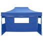vidaXL Carpa plegable profesional con 3 paredes acero azul 3x4 m vidaXL Carpa plegable profesional con 3 paredes acero azul 3x4 m