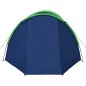 vidaXL Tienda de campaña 4 personas azul marino/verde