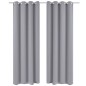 vidaXL Cortina opaca con ojales de metal 270x245 cm gris vidaXL Cortina opaca con ojales de metal 270x245 cm gris