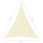vidaXL Toldo de vela triangular tela Oxford color crema 5x7x7 m vidaXL Toldo de vela triangular tela Oxford color crema 5x7x7 m