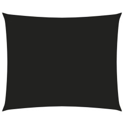 vidaXL Toldo de vela rectangular tela Oxford negro 4x5 m