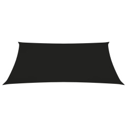 vidaXL Toldo de vela rectangular tela Oxford negro 4x5 m