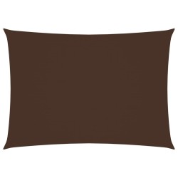 vidaXL Toldo de vela rectangular tela Oxford marrón 3,5x5 m