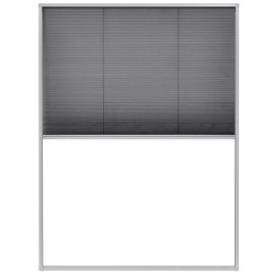 vidaXL Mosquitera plisada para ventanas aluminio 60x80cm 
