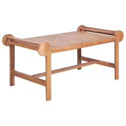 vidaXL Mesa de centro de teca maciza 100x50x45 cm