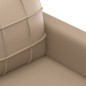 vidaXL Juego de sofás con cojines 2 piezas cuero sintético capuchino vidaXL Juego de sofás con cojines 2 piezas cuero sintético capuchino