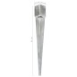 vidaXL Picas de tierra 2 uds acero galvanizado plateado 10x10x91 cm