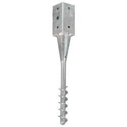 vidaXL Picas de tierra 6 unidades acero galvanizado plateado 7x7x56 cm