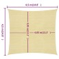 vidaXL Toldo de vela HDPE beige 160 g/m² 4,5x4,5 m vidaXL Toldo de vela HDPE beige 160 g/m² 4,5x4,5 m