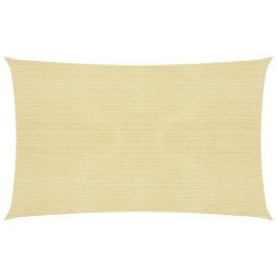 vidaXL Toldo de vela HDPE beige 160 g/m² 2,5x4,5 m
