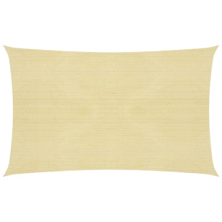 vidaXL Toldo de vela HDPE beige 160 g/m² 2,5x4,5 m