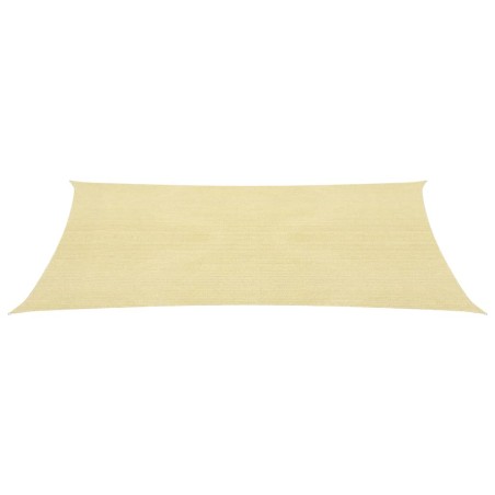 vidaXL Toldo de vela HDPE beige 160 g/m² 2,5x4,5 m