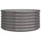 vidaXL Jardinera de acero con recubrimiento en polvo gris 80x80x36 cm vidaXL Jardinera de acero con recubrimiento en polvo gris 80x80x36 cm