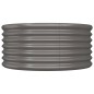 vidaXL Jardinera de acero con recubrimiento en polvo gris 80x80x36 cm vidaXL Jardinera de acero con recubrimiento en polvo gris 80x80x36 cm