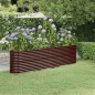 vidaXL Jardinera arriate acero recubrimiento polvo marrón 260x40x68 cm vidaXL Jardinera arriate acero recubrimiento polvo marrón 260x40x68 cm