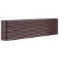 vidaXL Jardinera arriate acero recubrimiento polvo marrón 260x40x68 cm vidaXL Jardinera arriate acero recubrimiento polvo marrón 260x40x68 cm