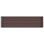 vidaXL Jardinera arriate acero recubrimiento polvo marrón 260x40x68 cm vidaXL Jardinera arriate acero recubrimiento polvo marrón 260x40x68 cm