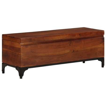 vidaXL Baúl de almacenaje de madera maciza de acacia 110x35x41 cm 