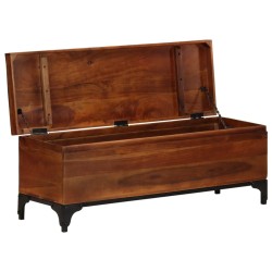 vidaXL Baúl de almacenaje de madera maciza de acacia 110x35x41 cm 