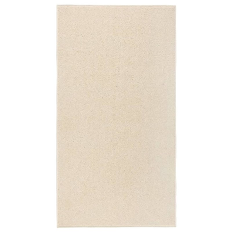 vidaXL Alfombra de pelo corto crema 80x150 cm vidaXL Alfombra de pelo corto crema 80x150 cm