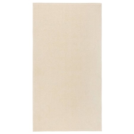 vidaXL Alfombra de pelo corto crema 80x150 cm