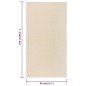 vidaXL Alfombra de pelo corto crema 80x150 cm vidaXL Alfombra de pelo corto crema 80x150 cm