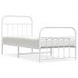 vidaXL Estructura cama metal con cabecero y pie cama blanca 90x190 cm vidaXL Estructura cama metal con cabecero y pie cama blanca 90x190 cm