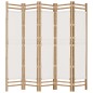 vidaXL Biombo plegable de 5 paneles bambú y lona 200 cm vidaXL Biombo plegable de 5 paneles bambú y lona 200 cm