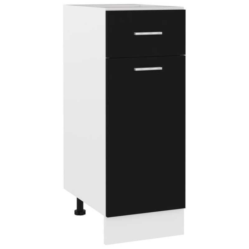 vidaXL Armario inferior cajón de cocina madera de ingeniería negro vidaXL Armario inferior cajón de cocina madera de ingeniería negro