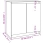 vidaXL Armario auxiliar de madera maciza de pino 60x36x65 cm vidaXL Armario auxiliar de madera maciza de pino 60x36x65 cm