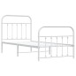 vidaXL Estructura cama metal con cabecero y pie cama blanca 90x190 cm vidaXL Estructura cama metal con cabecero y pie cama blanca 90x190 cm