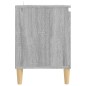vidaXL Mesita de noche patas madera maciza gris Sonoma 103,5x35x50 cm vidaXL Mesita de noche patas madera maciza gris Sonoma 103,5x35x50 cm