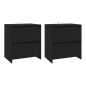 vidaXL Aparadores 2 unidades madera ingeniería negro 70x41x75 cm vidaXL Aparadores 2 unidades madera ingeniería negro 70x41x75 cm