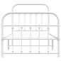 vidaXL Estructura cama metal con cabecero y pie cama blanca 90x190 cm vidaXL Estructura cama metal con cabecero y pie cama blanca 90x190 cm