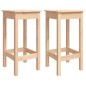 vidaXL Taburetes altos 2 uds madera maciza de pino 40x40x78 cm vidaXL Taburetes altos 2 uds madera maciza de pino 40x40x78 cm