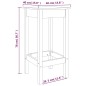 vidaXL Taburetes altos 2 uds madera maciza de pino 40x40x78 cm vidaXL Taburetes altos 2 uds madera maciza de pino 40x40x78 cm
