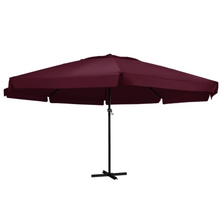 vidaXL Sombrilla de jardín con palo de aluminio rojo burdeos 600 cm 