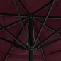 vidaXL Sombrilla de jardín con palo de aluminio rojo burdeos 600 cm vidaXL Sombrilla de jardín con palo de aluminio rojo burdeos 600 cm
