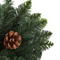 vidaXL Árbol de Navidad artificial iluminado con luces y piñas 210 cm vidaXL Árbol de Navidad artificial iluminado con luces y piñas 210 cm