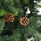 vidaXL Árbol de Navidad artificial iluminado con luces y piñas 210 cm vidaXL Árbol de Navidad artificial iluminado con luces y piñas 210 cm